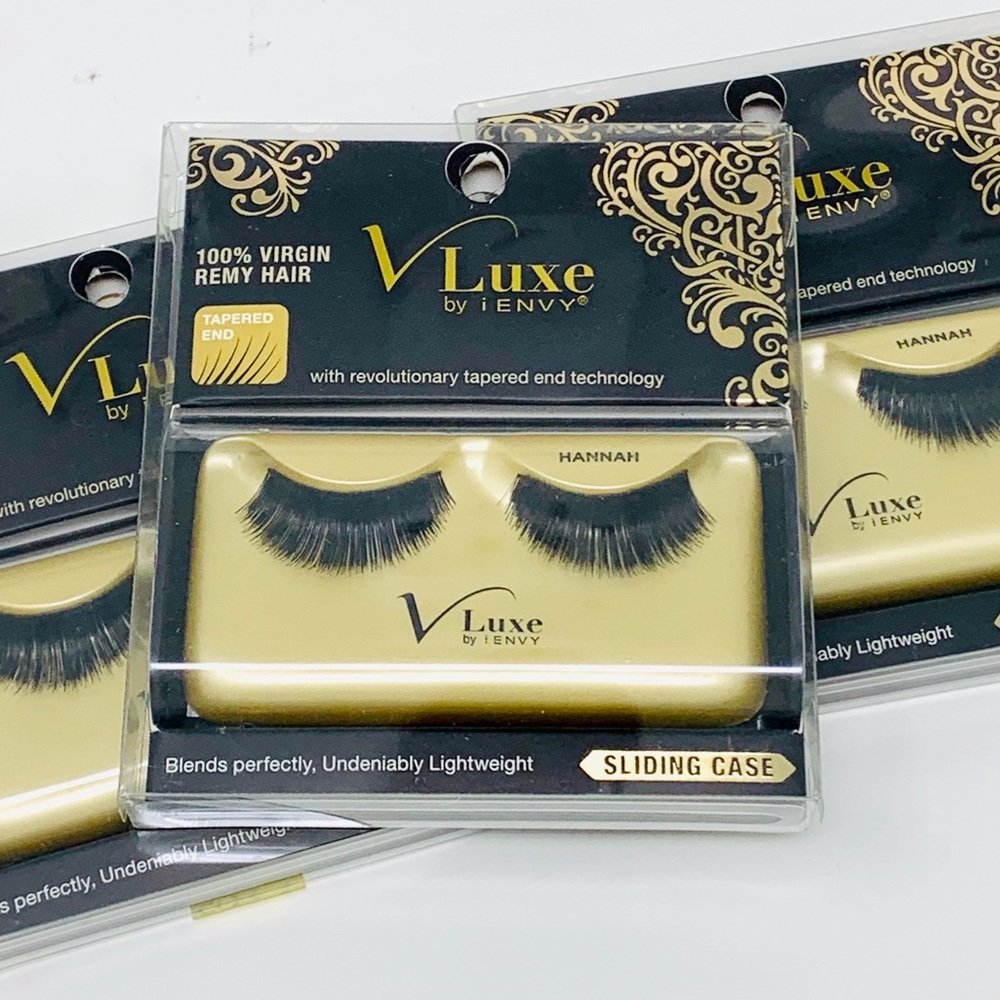 Hannah Vluxe I Envy human hair lashes-3pack